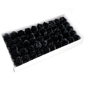 50x Flori de Săpun pentru Mâini Îndrăznețe - Trandafir Mediu - Negru