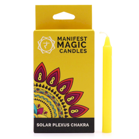 3x Lumânări Magice Ezoterice (pachet de 12) - Galben- Chakra Plexului Solar