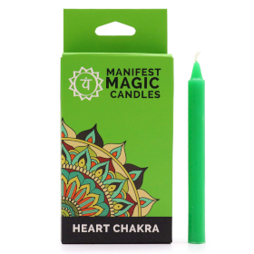 3x Lumânări Magice Ezoterice (pachet de 12) - Verde - Chakra Inimii