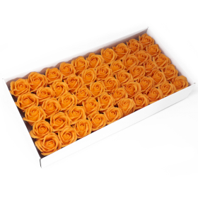 50x Flori de Săpun pentru Mâini Îndrăznețe - Trandafir Mediu - Portocaliu