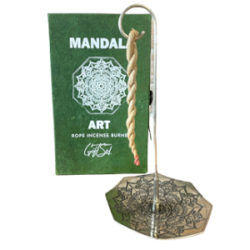 Set cu Frânghii Parfumate și Suport Argintiu - Floare Mandala