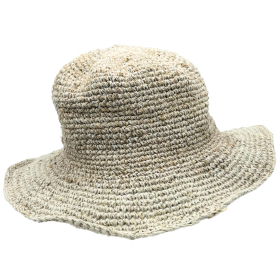 3x Pălărie Boho de Festival Realizată Manual din Cânepă și Bumbac - Naturală