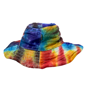 3x Pălărie Boho de Festival Petice și Sărmă din Cânepă și Bumbac - Tie-Dye