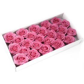 25x Flori de Săpun pentru Mâini Îndrăznețe - Trandafir Mare - Roz Închis