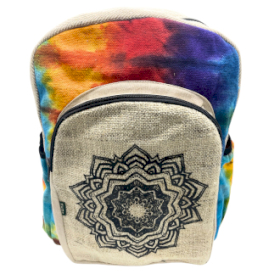 Rucsac din Cânepă Mare Tie Dye - Mandala