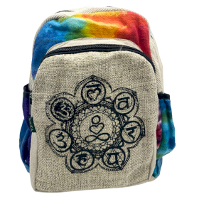 Rucsac din Cânepă Mediu Tie Dye - 7 Chakre