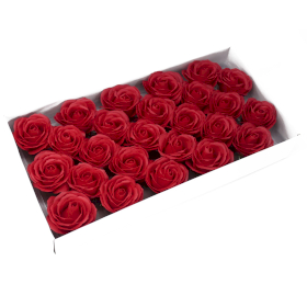 25x Flori de Săpun pentru Mâini Îndrăznețe - Trandafir Mare - Roșu