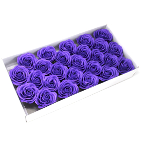 25x Flori de Săpun pentru Mâini Îndrăznețe - Trandafir Mare - Violet