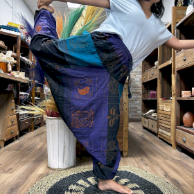 Pantaloni de Yoga și Festival - Imprimeu Aladdin Himalayan pe Violet
