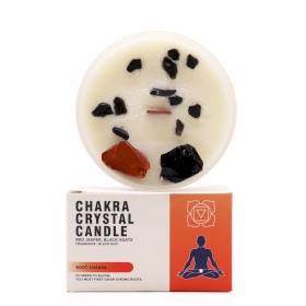 Lumânări Chakra cu Pietre Prețioase - Chakra Rădăcină