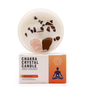 Lumânări Chakra cu Pietre Prețioase - Chakra Sacră