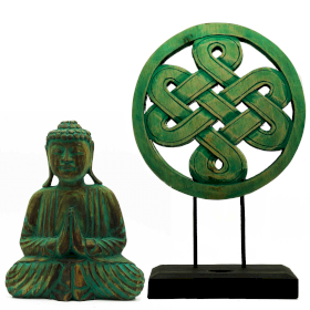 Set Buddha Feng Shui - Nod Buddha - Verde