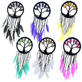 6x Dream Catcher (Prinzător de Vise) - Copacul Vieții - 16cm (diferite)