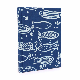 Agende din Bumbac 20x15cm - 96 Pagini - Pește Indigo