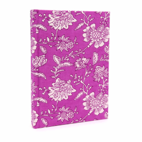 Agende din Bumbac 20x15cm - 96 Pagini - Flori Fuchsia