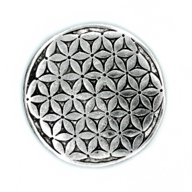 6x Suport din Aluminiu Lustruit Floarea Vieții pentru Bețișoare Parfumate 11cm