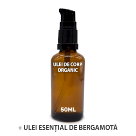 10x Ulei de Corp Organic 50 ml - Bergamotă - Fără Etichetă