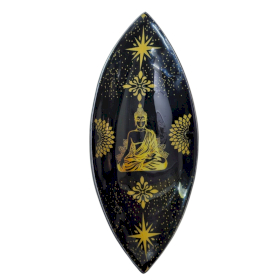 Bol Emailat pentru Bețișoare – Aluminiu – Buddha Auriu și Negru