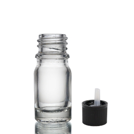 255x Sticlă Transparentă 5ml cu Picurător de Siguranță