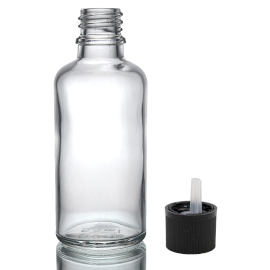 168x Sticlă Transparentă 100ml cu Picurător de Siguranță