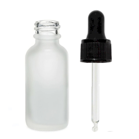 264x Sticlă Mată Albă Cu Pipetă Neagră, 50ml
