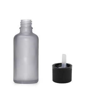 330x Sticlă Mată Gri Cu Capac și Picurător de Siguranță pentru Copii, 30ml