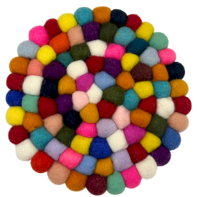 Suporturi Rotunde din Pâslă - 20 cm, Multicolor
