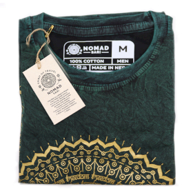 Tricou Stone Wash - Mandala - Verde (Mediu)