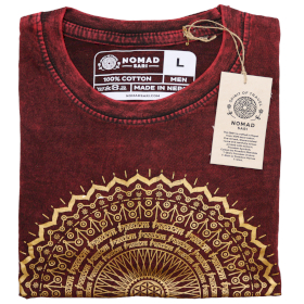 Tricou Stone Wash - Mandala - Maro (Mare)