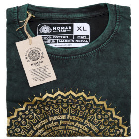 Tricou Stone Wash - Mandala - Verde (XL)