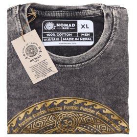 Tricou Stone Wash - Chakra - Gri Închis (XL)