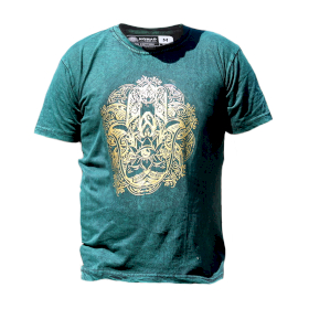 Tricou Stone Wash - Hamsa - Verde (Mediu)