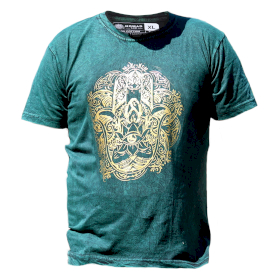 Tricou Stone Wash - Hamsa - Verde (XL)