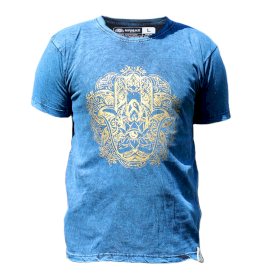 Tricou Stone Wash - Hamsa - Albastru (Mare)