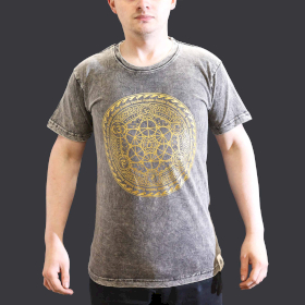 Tricou Stone Wash - Chakra - Gri Închis (S)