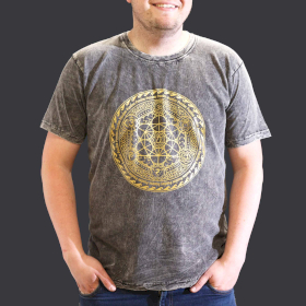 Tricou Stone Wash - Chakra - Gri Închis (XL)
