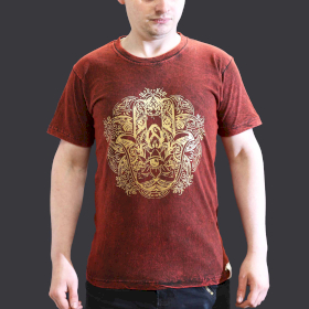 Tricou Stone Wash - Hamsa - Maro (S)