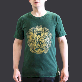 Tricou Stone Wash - Hamsa - Verde (S)