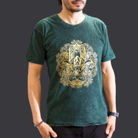 Tricou Stone Wash - Hamsa - Verde (M)