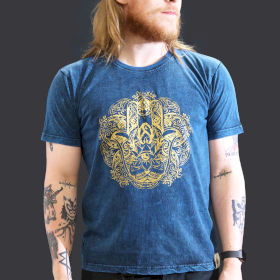 Tricou Stone Wash - Hamsa - Albastru (L)