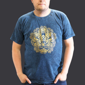 Tricou Stone Wash - Hamsa - Albastru (XL)