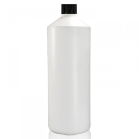 10x Sticlă din Plastic HDPE de 1L cu Capac Negru