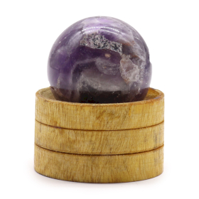 Glob Cristal Semiprețios 40 mm – Ametist African cu Suport