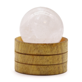 Glob Cristal Semiprețios 40 mm – Cuart Transparent cu Suport