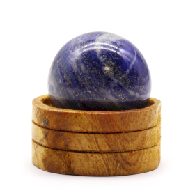 Glob Cristal Semiprețios 50 mm – Lapis Lazuli Afganez cu Suport