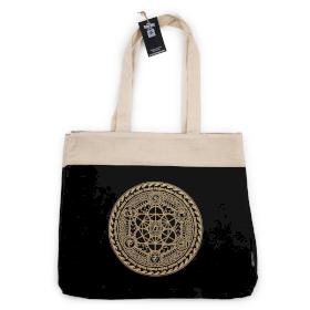 Geantă Tote Mare (38x15x43 cm) – Bumbac 14oz Stonewash – Maro Închis – Chakra Libertății