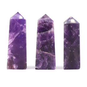 3x Obelisc din Piatră Prețioasă aprox. 5 cm – Ametist African