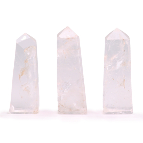 3x Obelisc din Piatră Prețioasă aprox. 5 cm – Cuarț Transparent