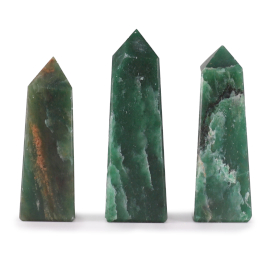 3x Obelisc din Piatră Prețioasă aprox. 5 cm – Jad Indian
