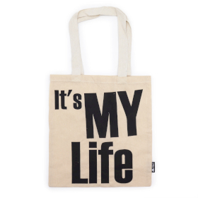 10x Geantă Tote Basic Iconică – ESTE VIAȚA MEA – (40x36cm) – Natural 4oz